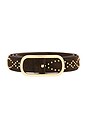 view 4 of 3 Studded Loop Belt in Espresso