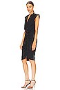 view 3 of 4 Ruched Shirt Dress in Black