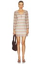 view 1 of 3 Novien Dress in Deep Ochre & Dove Multi