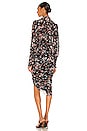 view 3 of 3 VESTIDO MIDI SHAIA in Black Multi