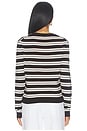 view 4 of 4 Frankie Cashmere Pullover in Espresso & Ivory