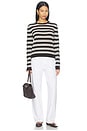 view 5 of 4 Frankie Cashmere Pullover in Espresso & Ivory