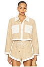 view 1 of 4 Zariah Cardigan in Stone Khaki