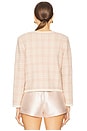 view 3 of 5 Claudine Knit Jacket in Off White & Pink Clay