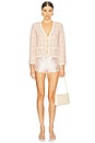 view 4 of 5 Claudine Knit Jacket in Off White & Pink Clay