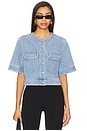 view 1 of 4 Elias Short Sleeve Jacket in Silverwood Blue