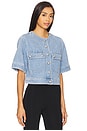 view 2 of 4 Elias Short Sleeve Jacket in Silverwood Blue
