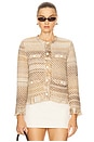 view 1 of 5 Sariyah Knit Jacket in Desert Khaki Multi
