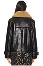 view 3 of 4 Danika Shearling Jacket in Shiny Black