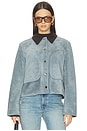 view 2 of 5 Walters Cropped Barn Jacket in Blue Steel