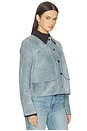 view 3 of 5 Walters Cropped Barn Jacket in Blue Steel