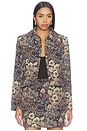 view 1 of 6 Wilde Jacket With Collar in Dark Eggplant Multi