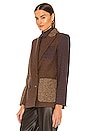 view 4 of 6 Faustine Dickey Jacket in Camel & Blue
