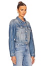 view 2 of 4 Emmeline Pouf Sleeve Denim Jacket in Lkshre