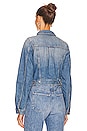 view 3 of 4 Emmeline Pouf Sleeve Denim Jacket in Lkshre