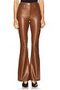 view 1 of 6 CALÇA FLARE SKINNY DE CINTURA ALTA BEVERLY in Mahogany