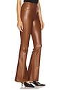 view 2 of 6 CALÇA FLARE SKINNY DE CINTURA ALTA BEVERLY in Mahogany