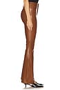 view 3 of 6 CALÇA FLARE SKINNY DE CINTURA ALTA BEVERLY in Mahogany