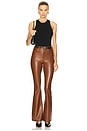 view 5 of 6 CALÇA FLARE SKINNY DE CINTURA ALTA BEVERLY in Mahogany