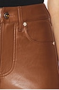 view 6 of 6 CALÇA FLARE SKINNY DE CINTURA ALTA BEVERLY in Mahogany