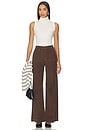 view 5 of 6 Taylor High Rise Wide Leg in Dark Umber