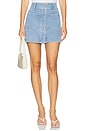 view 1 of 6 Moxie Mini Skirt in Silverwood Blue
