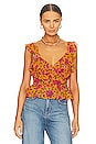 view 1 of 4 Randa Top in Hot Orange Multi