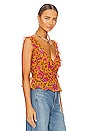 view 2 of 4 Randa Top in Hot Orange Multi