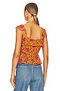 view 3 of 4 Randa Top in Hot Orange Multi