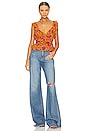 view 4 of 4 Randa Top in Hot Orange Multi