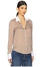 view 2 of 5 Amelia Shirt in Whisky & Off White