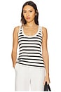 view 1 of 4 Birke Cashmere Tank in Ivory & Black