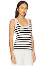 view 2 of 4 Birke Cashmere Tank in Ivory & Black