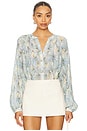 view 1 of 4 Fennel Blouse in Powder Blue Multi