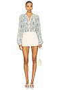 view 4 of 4 Fennel Blouse in Powder Blue Multi