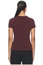 view 3 of 4 Devin V-neck Tee in Raisin