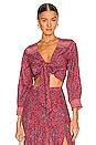 view 1 of 4 Sarah Top in Spicy Red Multi
