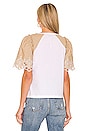 view 3 of 4 Briana Tee in White & Light Khaki