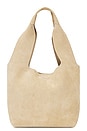 view 1 of 5 Suede Sling Bag in Latte