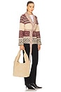 view 5 of 5 Suede Sling Bag in Latte