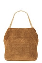 view 3 of 6 Small Suede Slouch Shoulder Bag in Acorn