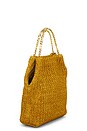 view 4 of 5 Small Raffia Slouch Bag in Gold