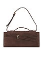 view 1 of 4 Suede Dash Clutch in Espresso