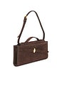 view 4 of 4 Suede Dash Clutch in Espresso