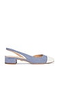 view 1 of 5 Cecile Sling in Medium Blue & White
