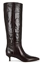 view 1 of 5 Lisa 45 Tall Shaft Boot in Dark Raisin Shiny Crackled Leather