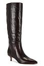 view 2 of 5 Lisa 45 Tall Shaft Boot in Dark Raisin Shiny Crackled Leather