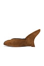 view 5 of 5 Mirabel Wedge Sandal in Chestnut & Black