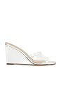view 1 of 5 Asha Wedge Sandal in Clear & Silver