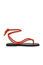 view 1 of 5 Carmina Cord Sandal in Flame Red